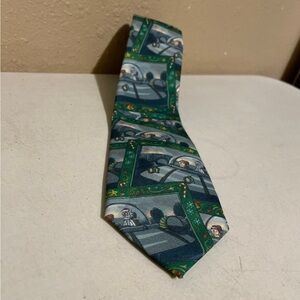 NWOT Adult Swim Rick And Morty Graphic Christmas Green Necktie Tie Opposuits
